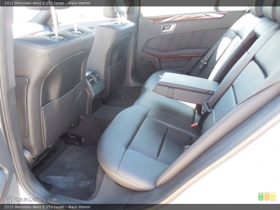 Black Interior Rear Seat for the 2013 Mercedes-Benz E 350 Sedan #78361718