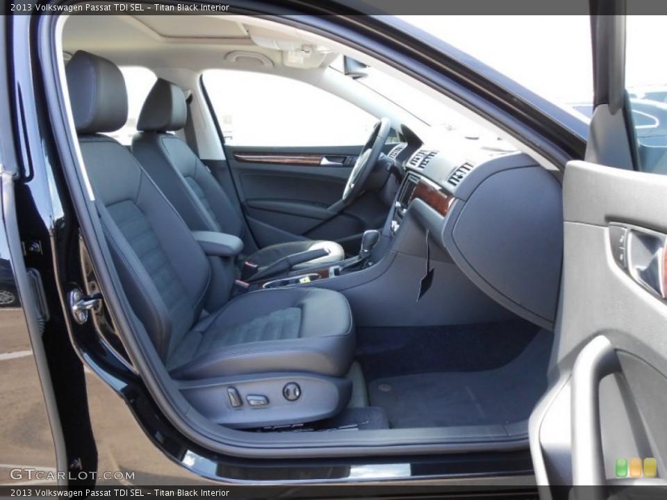 Titan Black Interior Front Seat for the 2013 Volkswagen Passat TDI SEL #78362622