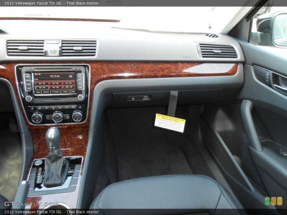 Titan Black Interior Dashboard for the 2013 Volkswagen Passat TDI SEL #78362646