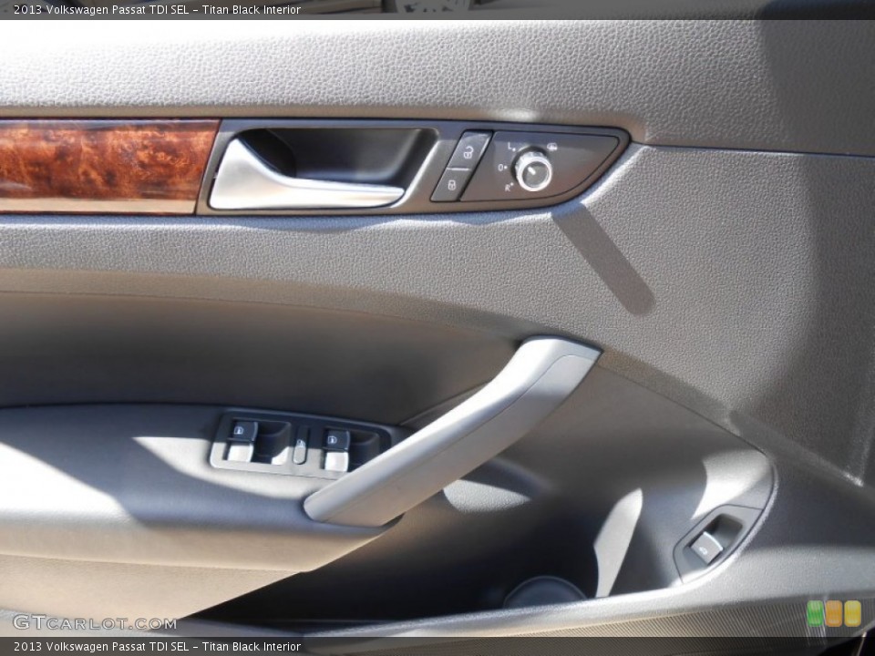 Titan Black Interior Door Panel for the 2013 Volkswagen Passat TDI SEL #78362747