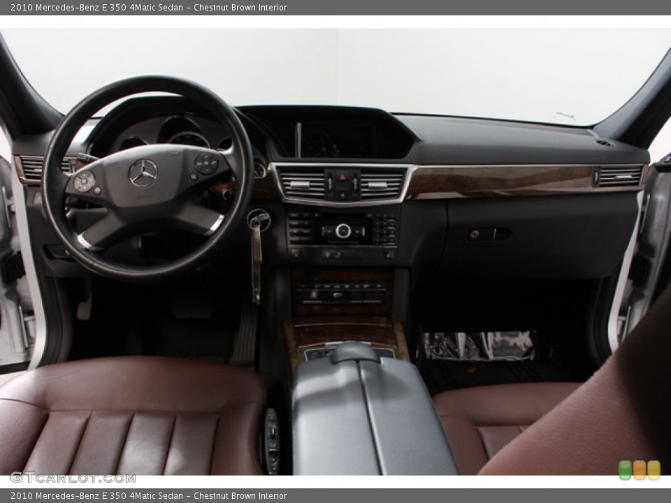 Chestnut Brown Interior Dashboard for the 2010 Mercedes-Benz E 350 4Matic Sedan #78365448