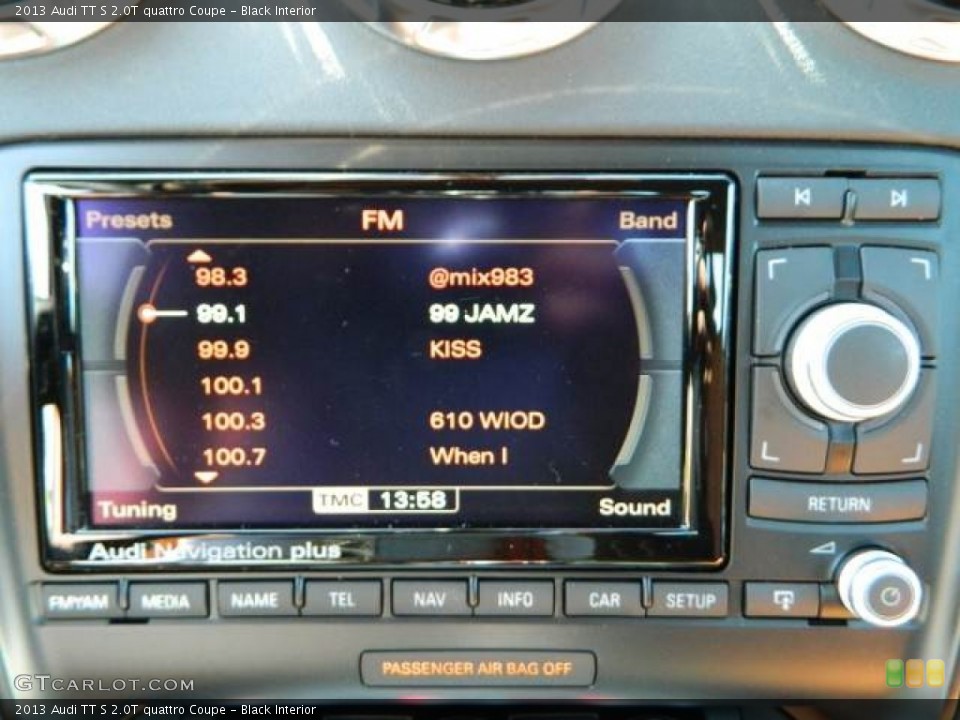 Black Interior Audio System for the 2013 Audi TT S 2.0T quattro Coupe #78366252