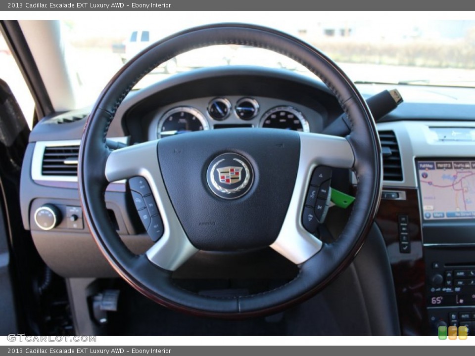 Ebony Interior Steering Wheel for the 2013 Cadillac Escalade EXT Luxury AWD #78368214