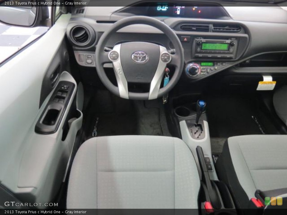 Gray Interior Dashboard for the 2013 Toyota Prius c Hybrid One #78368904