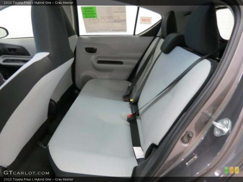 Gray Interior Rear Seat for the 2013 Toyota Prius c Hybrid One #78368916