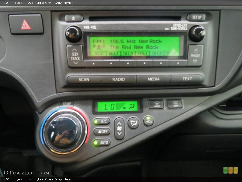 Gray Interior Controls for the 2013 Toyota Prius c Hybrid One #78368976