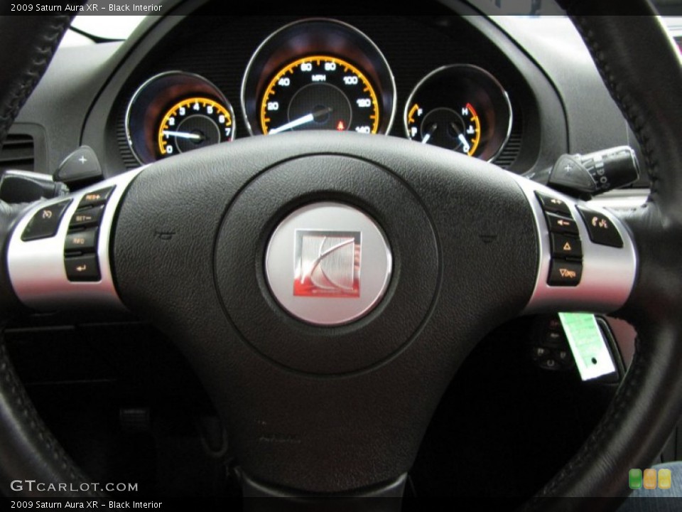 Black Interior Steering Wheel for the 2009 Saturn Aura XR #78369351