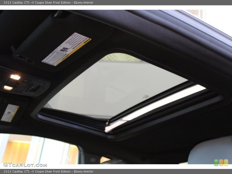 Ebony Interior Sunroof for the 2013 Cadillac CTS -V Coupe Silver Frost Edition #78369627