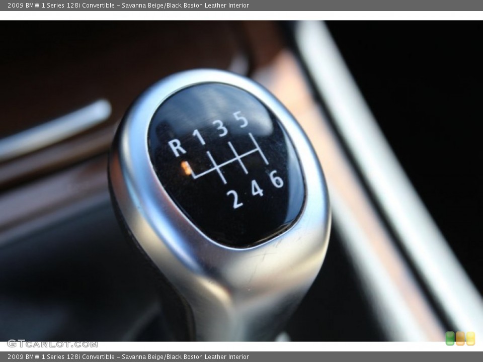 Savanna Beige/Black Boston Leather Interior Transmission for the 2009 BMW 1 Series 128i Convertible #78370308