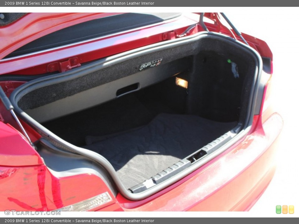Savanna Beige/Black Boston Leather Interior Trunk for the 2009 BMW 1 Series 128i Convertible #78370358