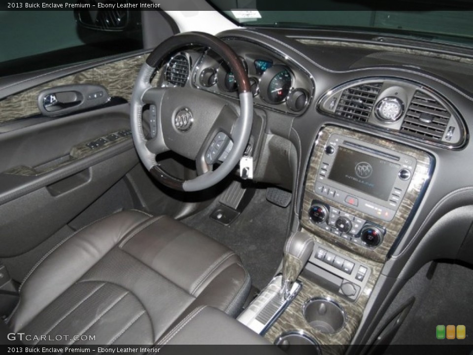 Ebony Leather Interior Dashboard For The 2013 Buick Enclave