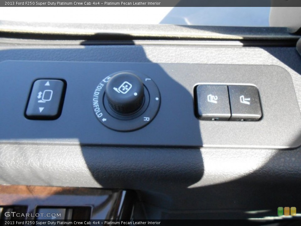 Platinum Pecan Leather Interior Controls for the 2013 Ford F250 Super Duty Platinum Crew Cab 4x4 #78377054