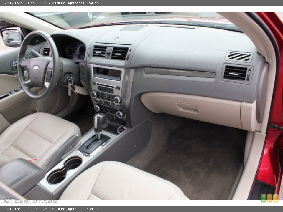Medium Light Stone Interior Dashboard for the 2012 Ford Fusion SEL V6 #78377060
