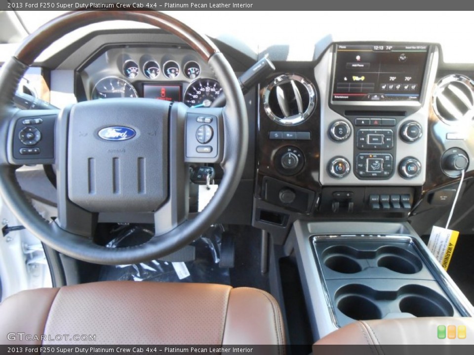 Platinum Pecan Leather Interior Dashboard for the 2013 Ford F250 Super Duty Platinum Crew Cab 4x4 #78377167