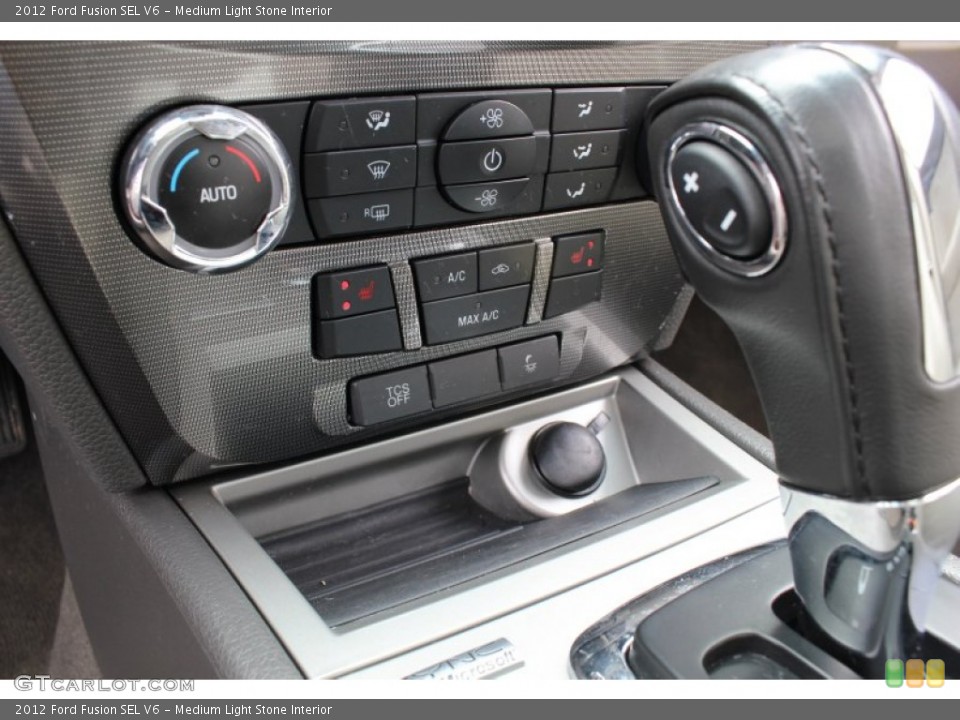 Medium Light Stone Interior Controls for the 2012 Ford Fusion SEL V6 #78377177