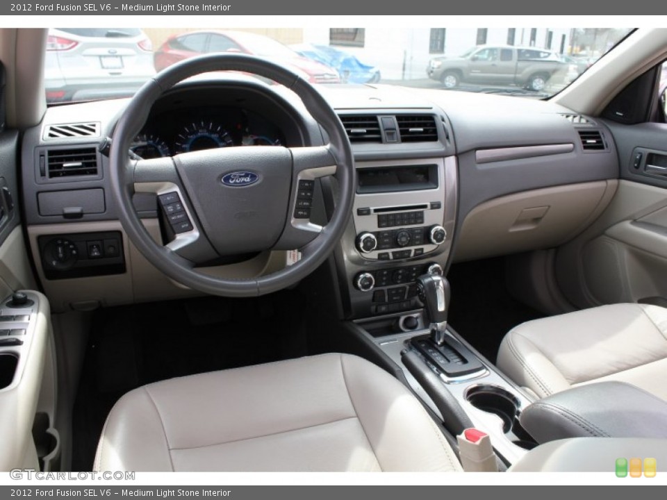 Medium Light Stone Interior Prime Interior for the 2012 Ford Fusion SEL V6 #78377243