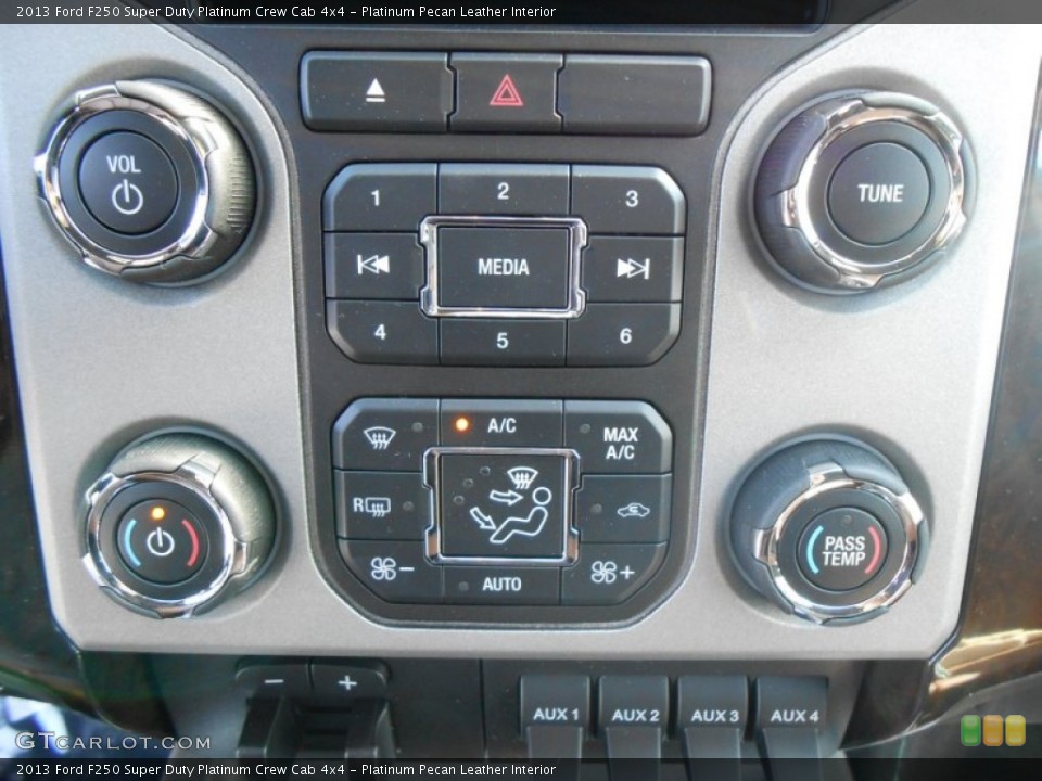 Platinum Pecan Leather Interior Controls for the 2013 Ford F250 Super Duty Platinum Crew Cab 4x4 #78377252