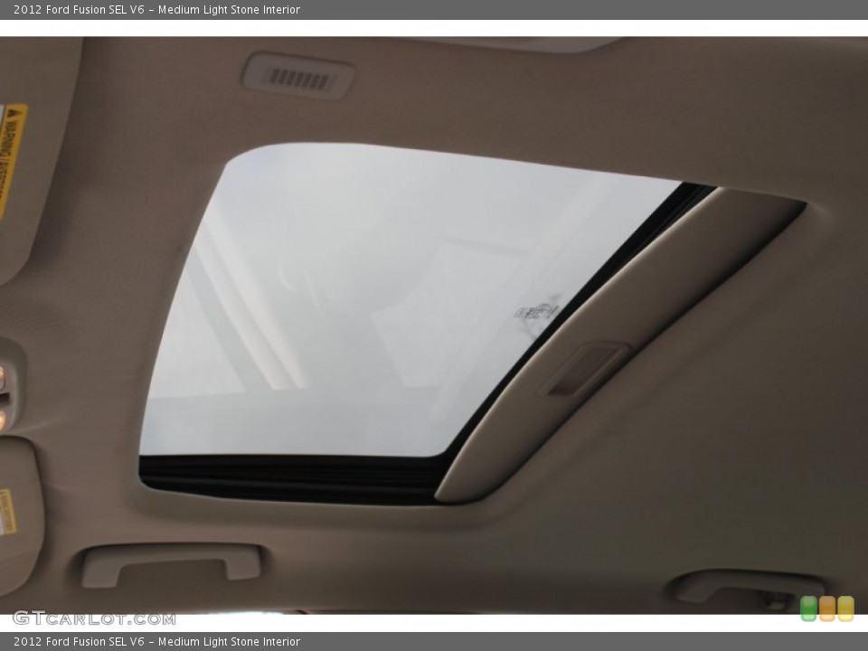 Medium Light Stone Interior Sunroof for the 2012 Ford Fusion SEL V6 #78377267