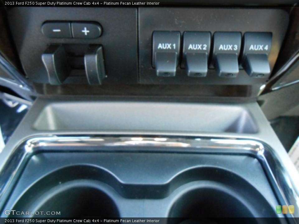 Platinum Pecan Leather Interior Controls for the 2013 Ford F250 Super Duty Platinum Crew Cab 4x4 #78377279
