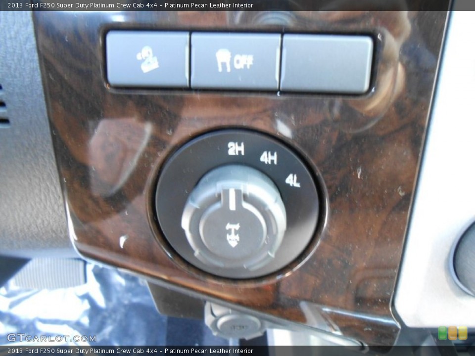 Platinum Pecan Leather Interior Controls for the 2013 Ford F250 Super Duty Platinum Crew Cab 4x4 #78377321