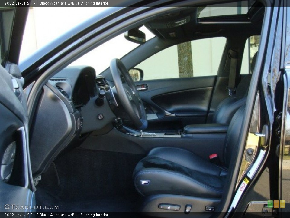 F Black Alcantara w/Blue Stitching 2012 Lexus IS Interiors