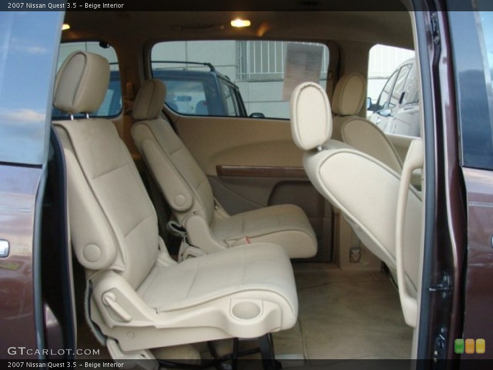 Beige Interior Rear Seat for the 2007 Nissan Quest 3.5 #78378422