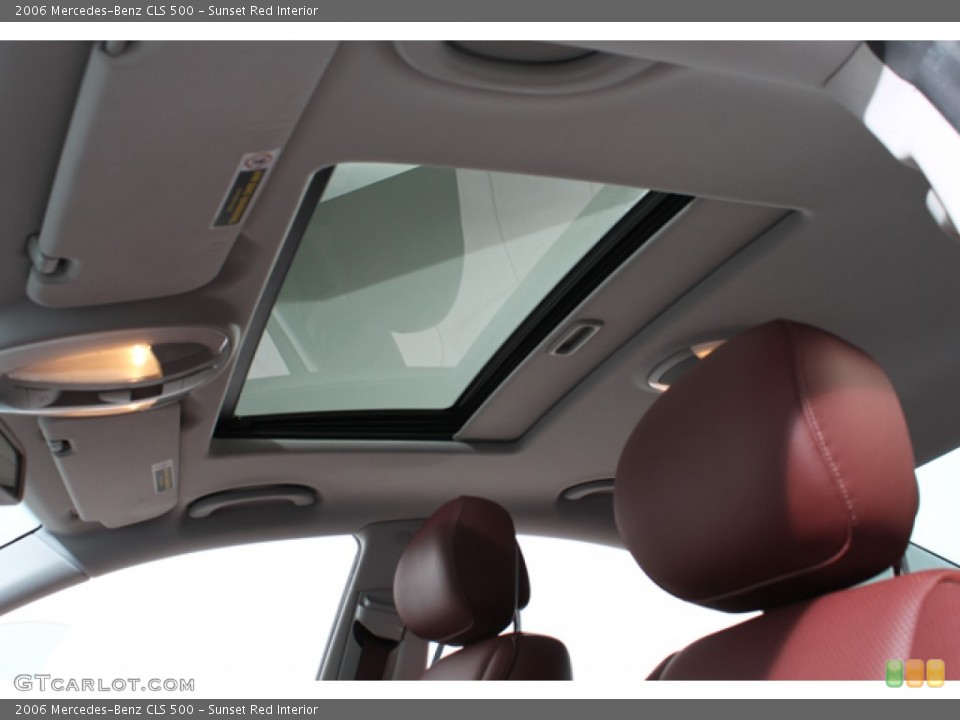 Sunset Red Interior Sunroof for the 2006 Mercedes-Benz CLS 500 #78378462