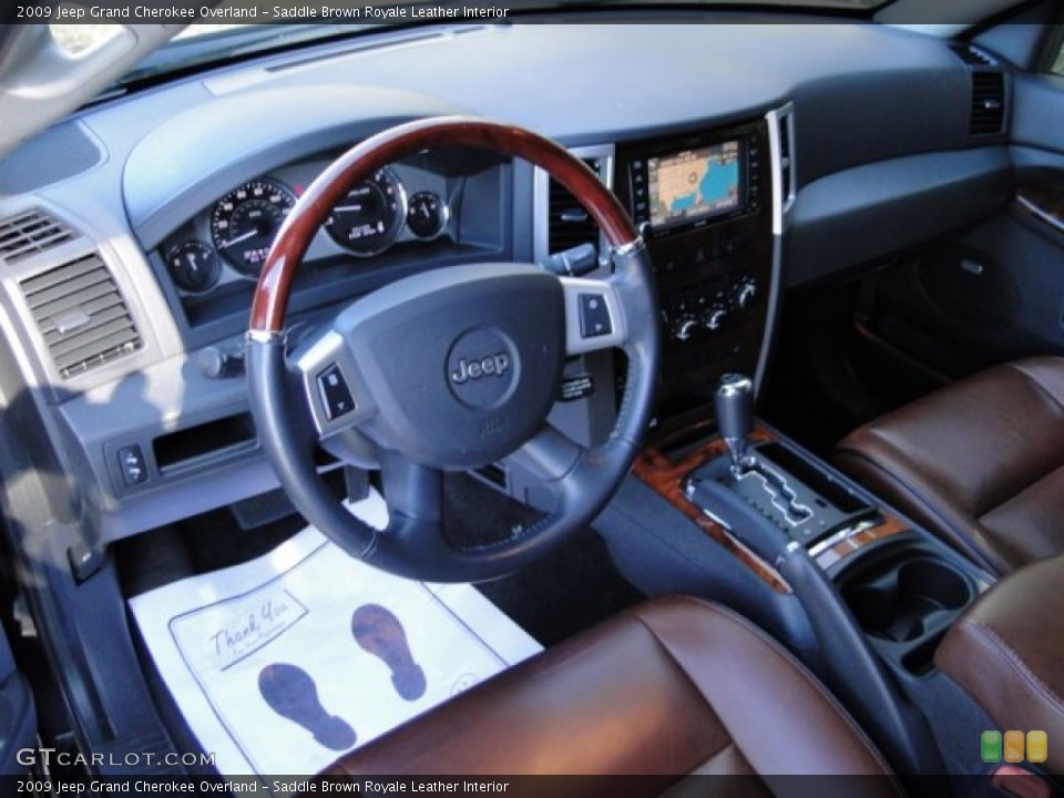 Saddle Brown Royale Leather Interior Photo for the 2009 Jeep Grand Cherokee Overland #78379142