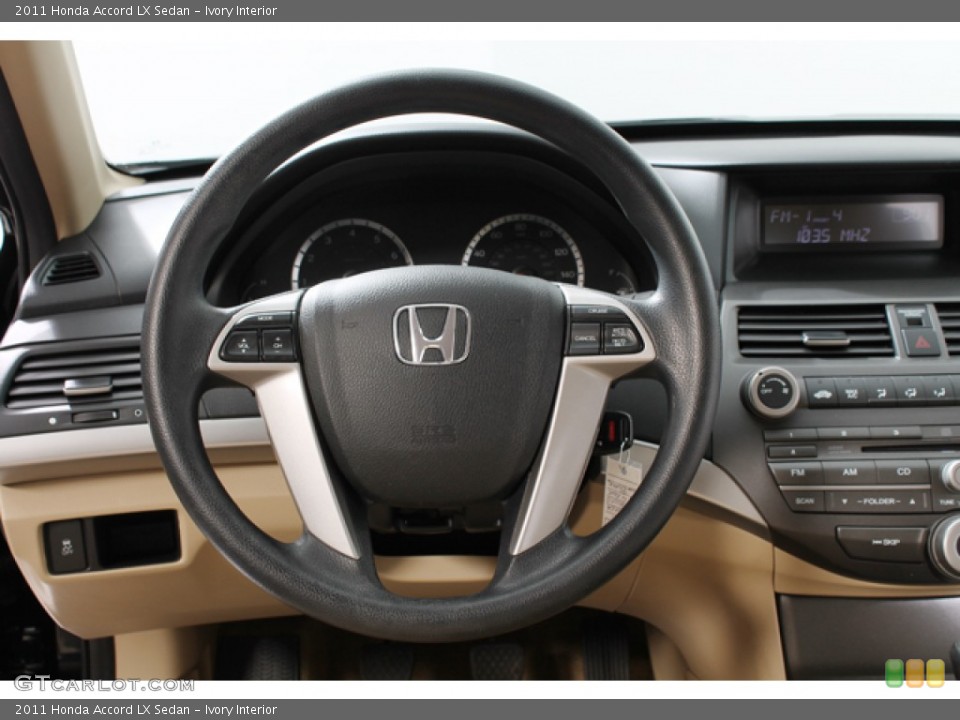 Ivory Interior Steering Wheel for the 2011 Honda Accord LX Sedan #78379976