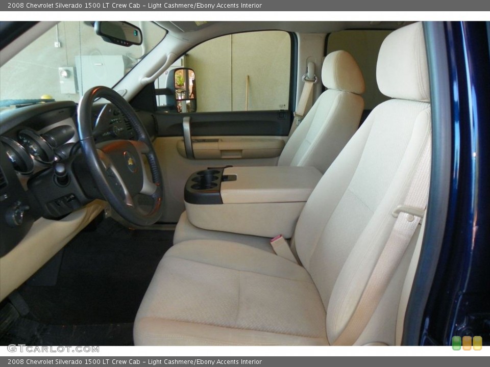 Light Cashmere/Ebony Accents Interior Front Seat for the 2008 Chevrolet Silverado 1500 LT Crew Cab #78380942
