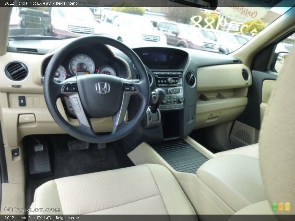 Beige Interior Dashboard for the 2012 Honda Pilot EX 4WD #78385487