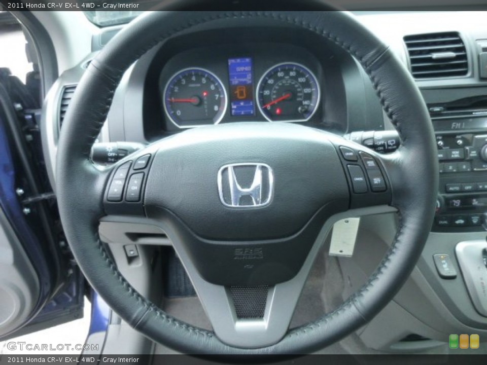 Gray Interior Steering Wheel for the 2011 Honda CR-V EX-L 4WD #78386112