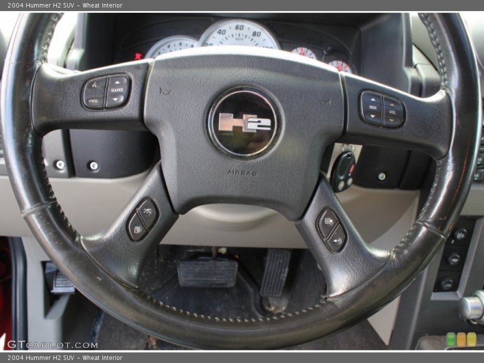Wheat Interior Steering Wheel for the 2004 Hummer H2 SUV #78387584