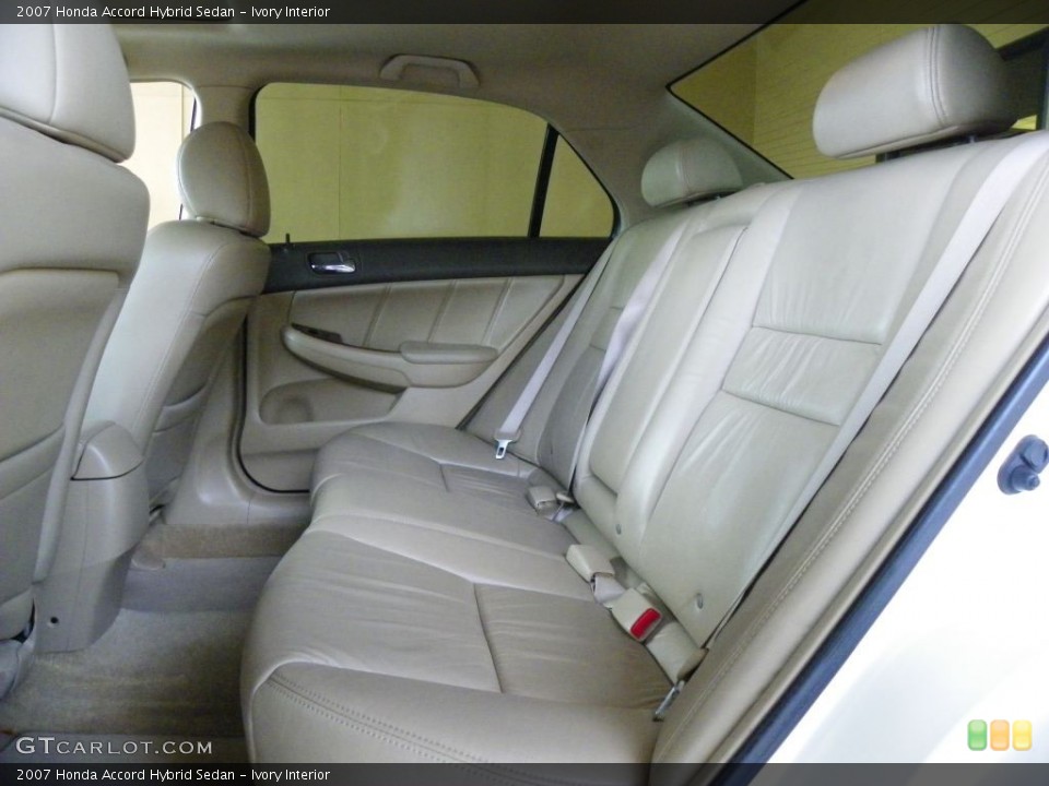 Ivory Interior Rear Seat for the 2007 Honda Accord Hybrid Sedan #78387608
