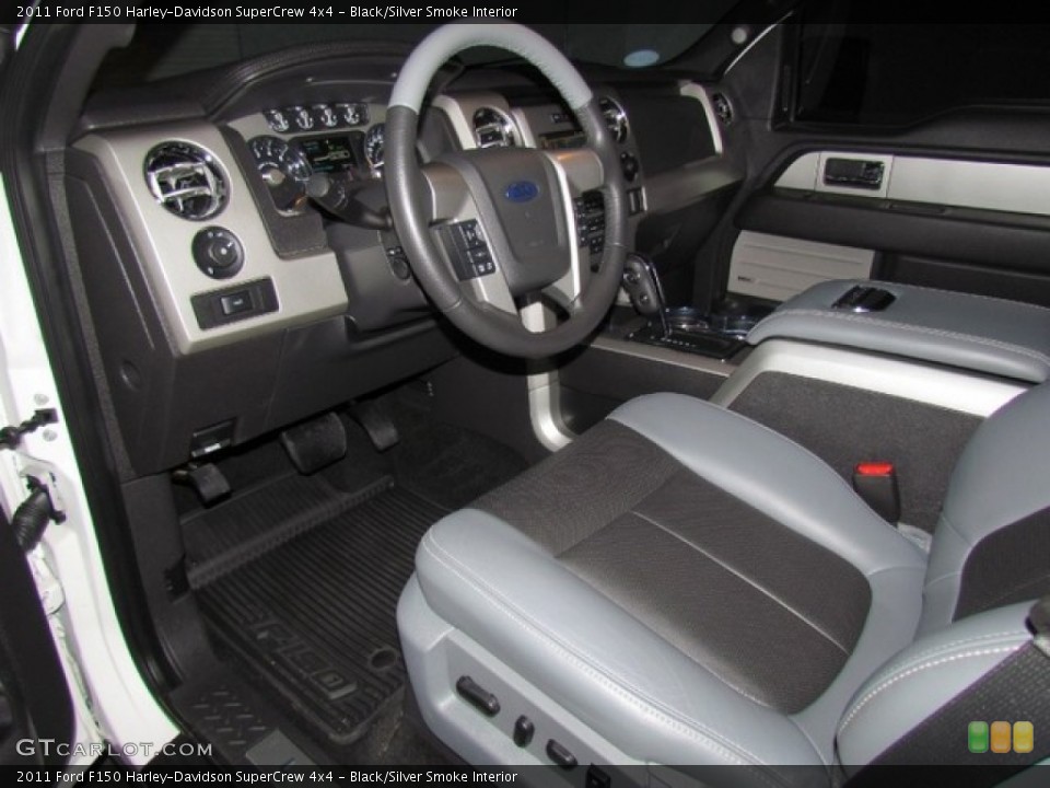 Black/Silver Smoke Interior Prime Interior for the 2011 Ford F150 Harley-Davidson SuperCrew 4x4 #78389165