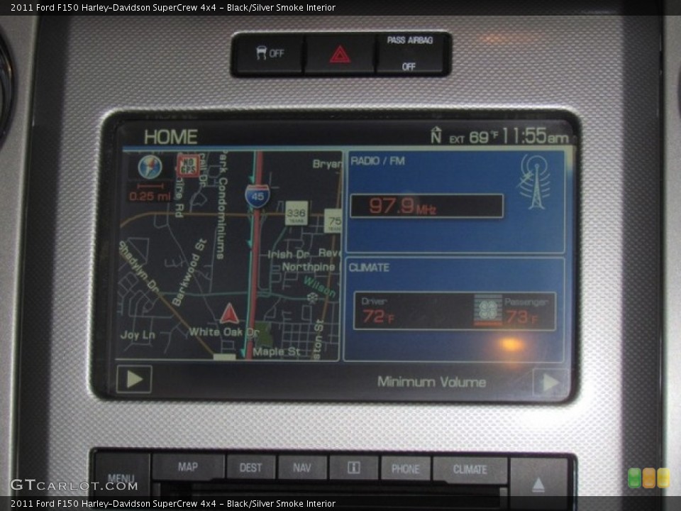 Black/Silver Smoke Interior Navigation for the 2011 Ford F150 Harley-Davidson SuperCrew 4x4 #78389323