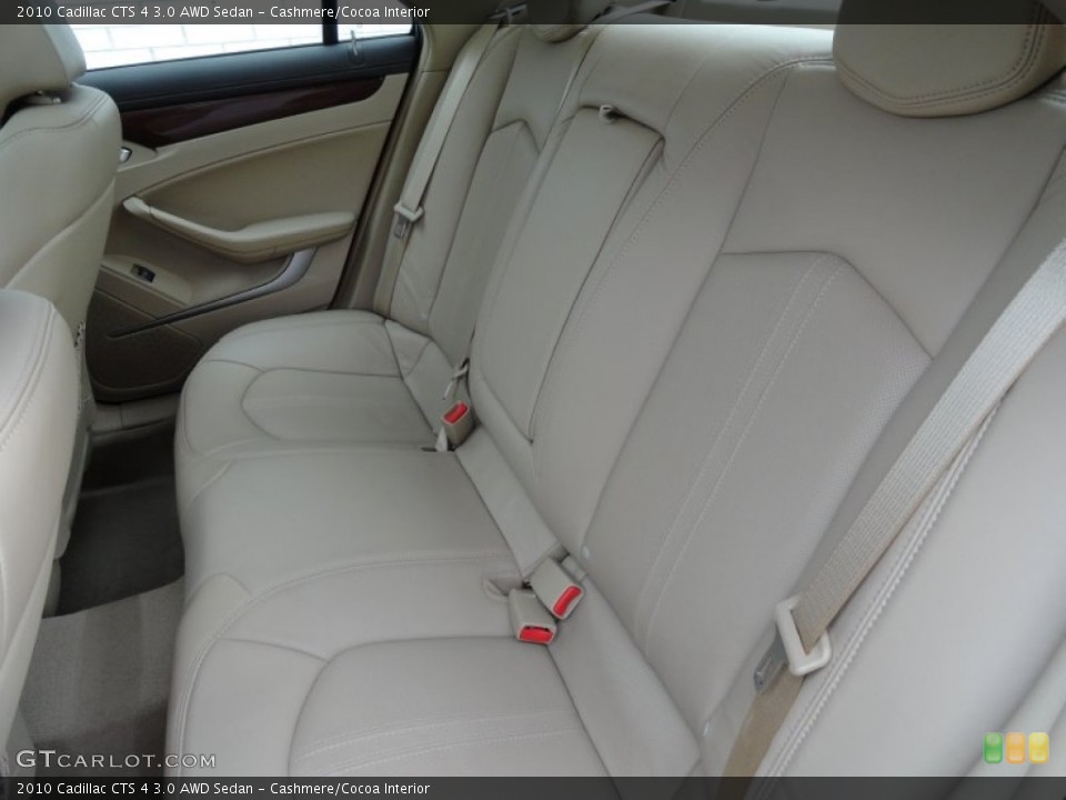 Cashmere/Cocoa Interior Rear Seat for the 2010 Cadillac CTS 4 3.0 AWD Sedan #78389838