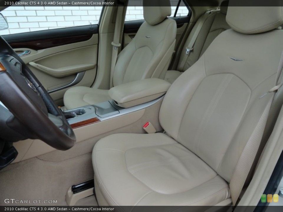 Cashmere/Cocoa Interior Front Seat for the 2010 Cadillac CTS 4 3.0 AWD Sedan #78389864