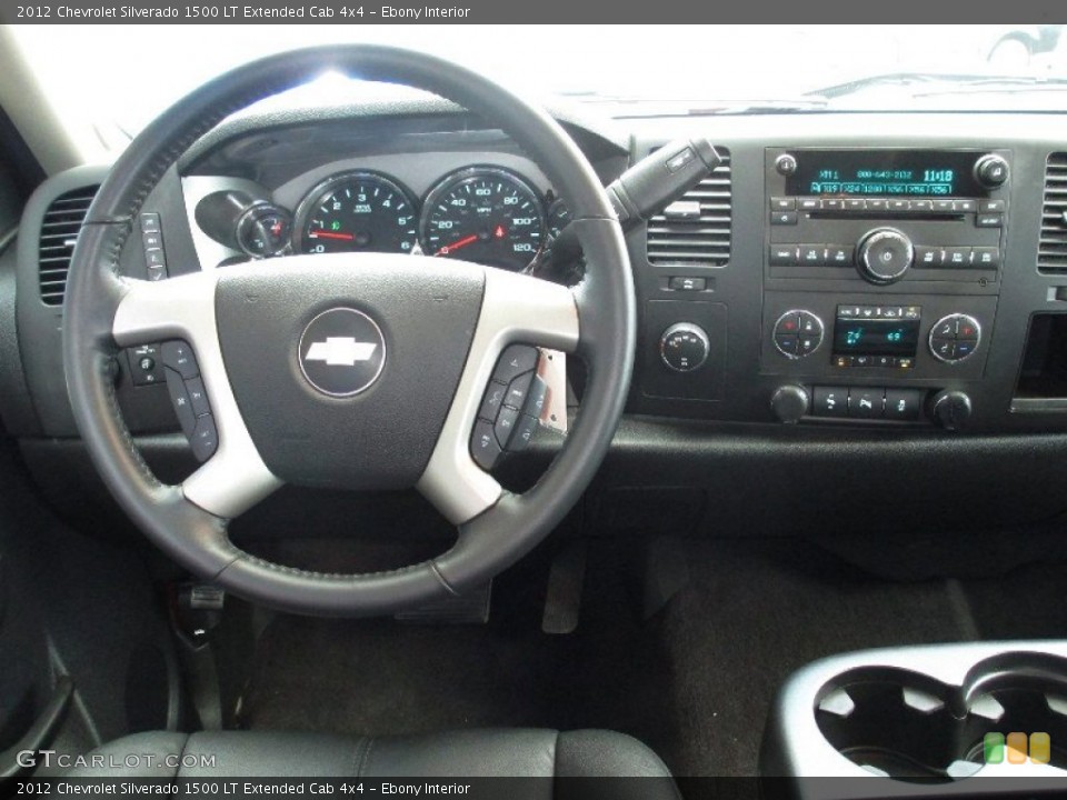 Ebony Interior Dashboard for the 2012 Chevrolet Silverado 1500 LT Extended Cab 4x4 #78390278