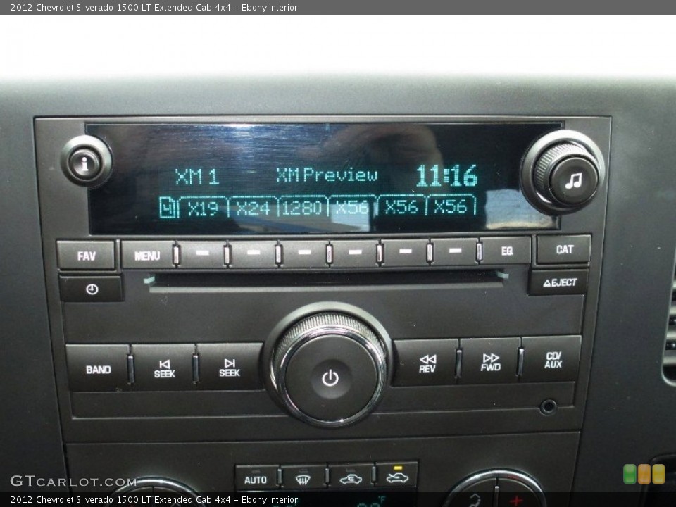 Ebony Interior Audio System for the 2012 Chevrolet Silverado 1500 LT Extended Cab 4x4 #78390302