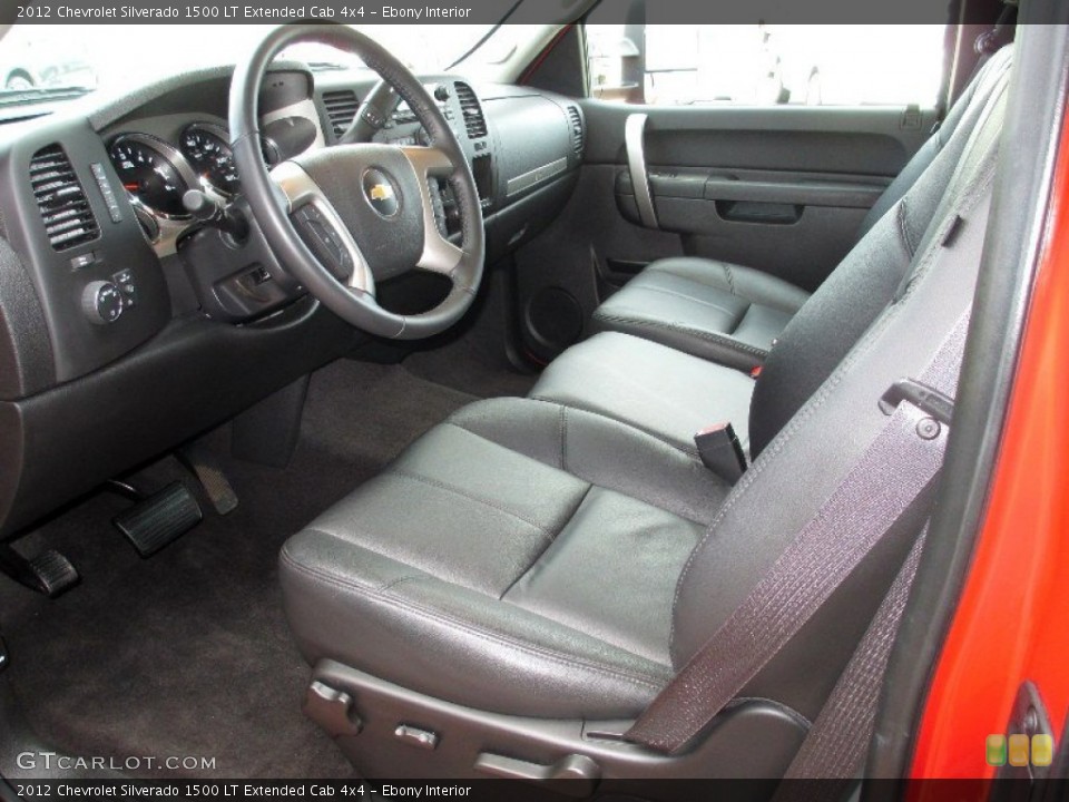 Ebony Interior Prime Interior for the 2012 Chevrolet Silverado 1500 LT Extended Cab 4x4 #78390584