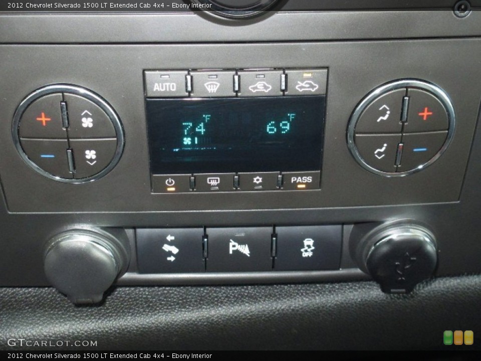 Ebony Interior Controls for the 2012 Chevrolet Silverado 1500 LT Extended Cab 4x4 #78390741