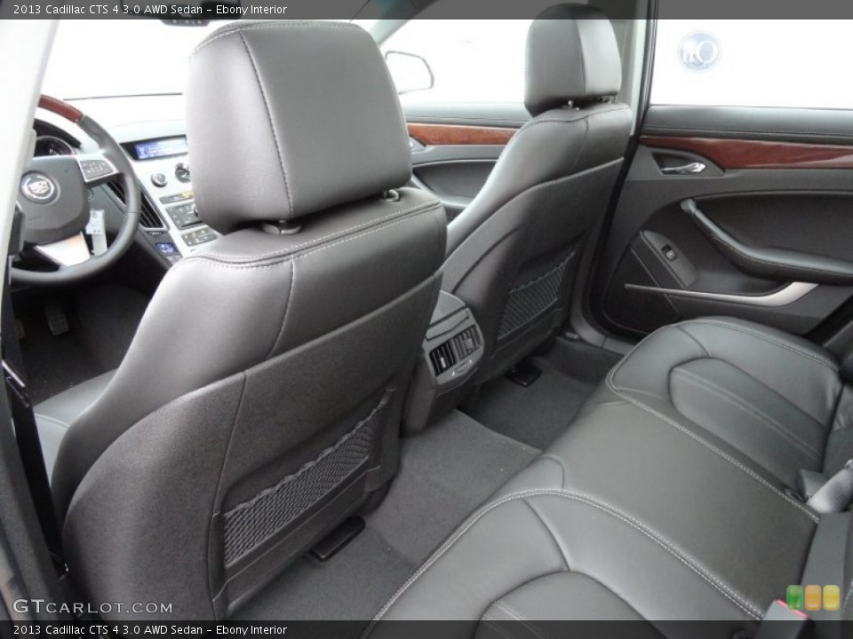 Ebony Interior Rear Seat for the 2013 Cadillac CTS 4 3.0 AWD Sedan #78390962