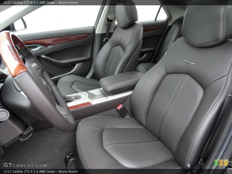 Ebony Interior Front Seat for the 2013 Cadillac CTS 4 3.0 AWD Sedan #78391014