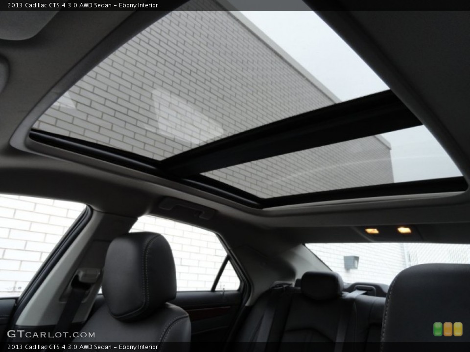 Ebony Interior Sunroof for the 2013 Cadillac CTS 4 3.0 AWD Sedan #78391035