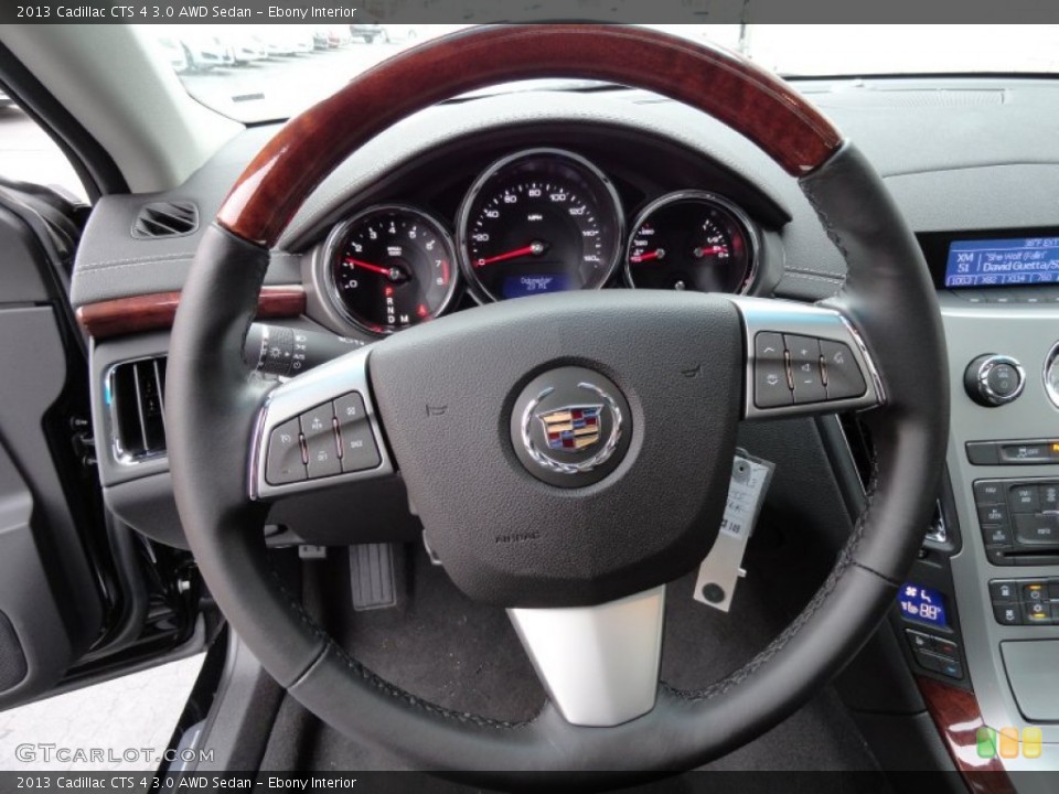 Ebony Interior Steering Wheel for the 2013 Cadillac CTS 4 3.0 AWD Sedan #78391157