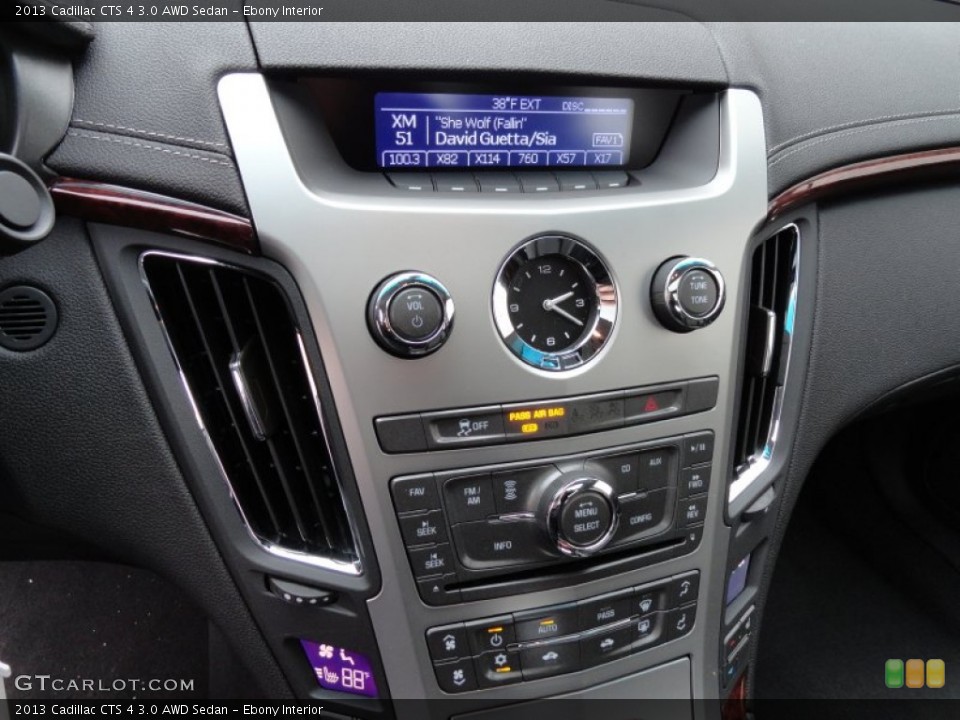 Ebony Interior Controls for the 2013 Cadillac CTS 4 3.0 AWD Sedan #78391212