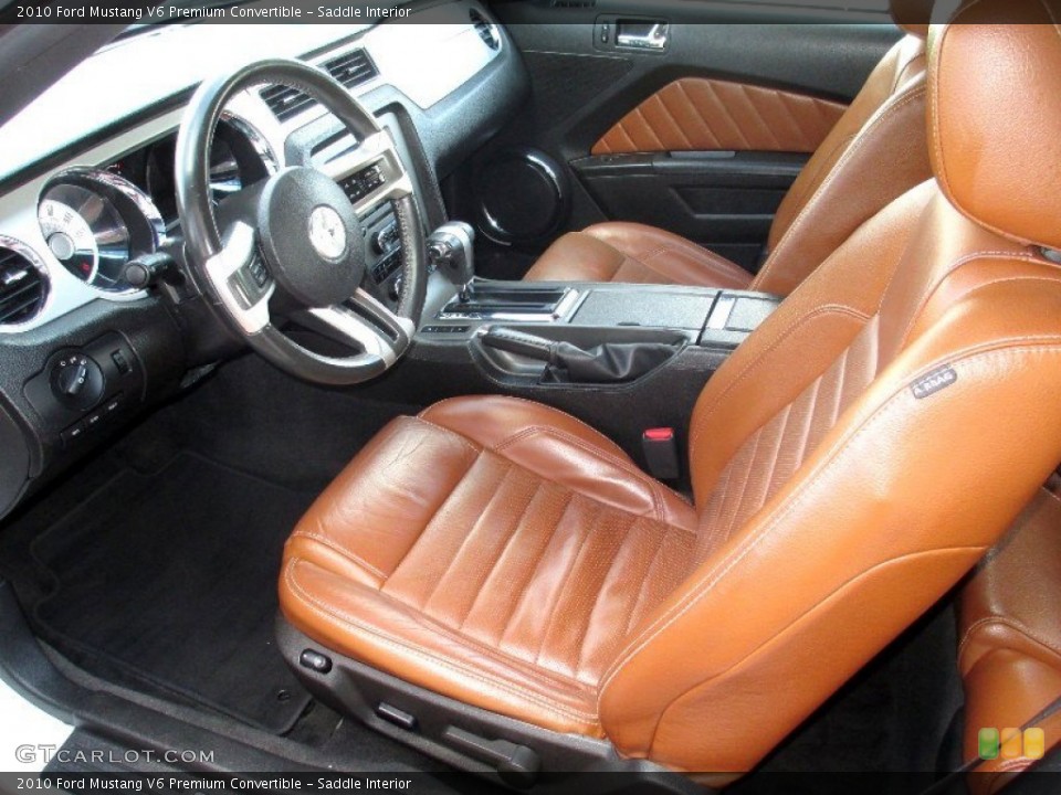 Saddle Interior Prime Interior for the 2010 Ford Mustang V6 Premium Convertible #78391553
