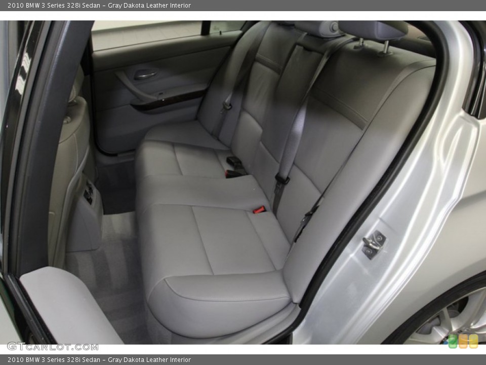 Gray Dakota Leather Interior Rear Seat for the 2010 BMW 3 Series 328i Sedan #78392019