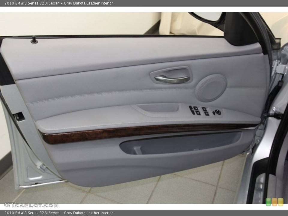 Gray Dakota Leather Interior Door Panel for the 2010 BMW 3 Series 328i Sedan #78392036